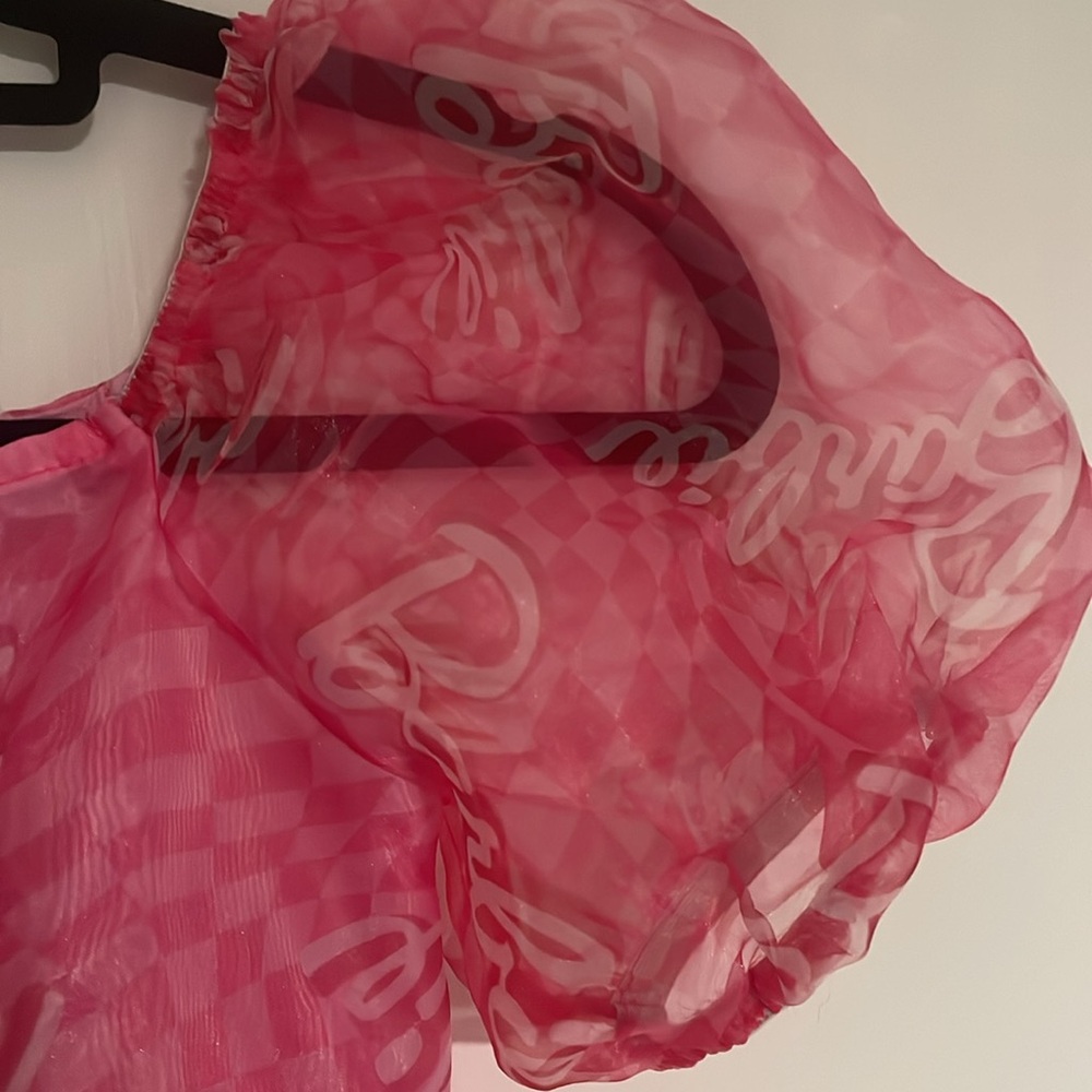 Mattel Barbie Pink Satin Dress Girl’s Size 8 - Picture 2 of 4